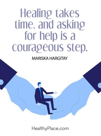 Citat for mental sygdom - Heling tager tid, og at bede om hjælp er et modigt skridt.