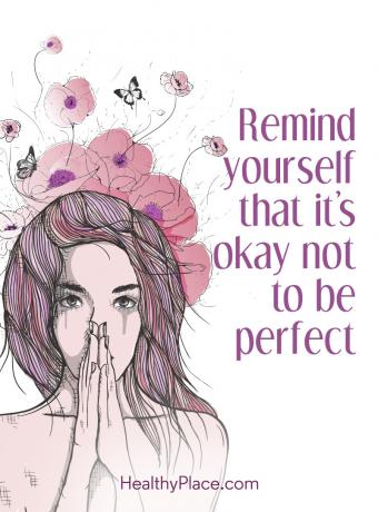 Citat om mental sundhed - minder dig selv om, at det er okay at ikke være perfekt.