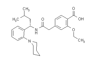 Strukturformel for repaglinid